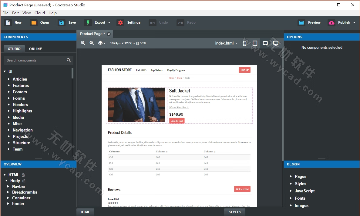 专业网页设计软件 | Bootstrap Studio v7.1.2 直装破解版