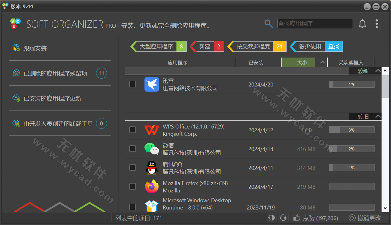 软件卸载监控工具 | Soft Organizer v10.31 中文破解绿色版
